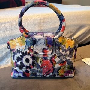 NWT HOBO Sheila Top Zip Crossbody Mini bag (suede) in Poppy Floral